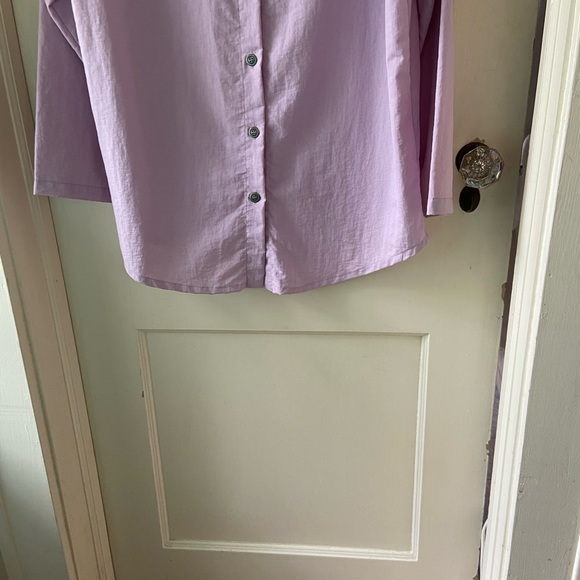 NWOT Eleven Stitch Design Pale Lavender Top 100% Nylon Sz Med Oversize - Picture 6 of 8